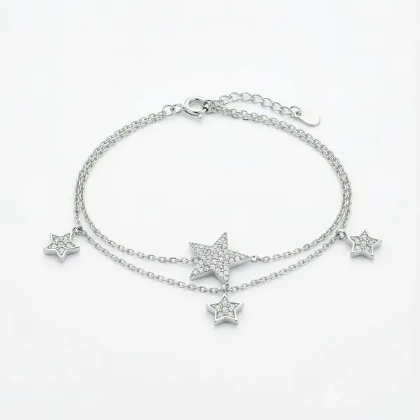 Sparkling_Star_Zircon_Adjustable_Bracelet_For_Women_925_Sterling_Silver